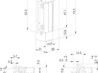 Technische Zeichnung vom elektrischen Türöffner der Serie 45