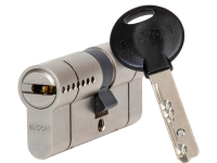 KEYLOCX Schlüssel mit schwarzer Schlüsselkappe und Schlosszylinder